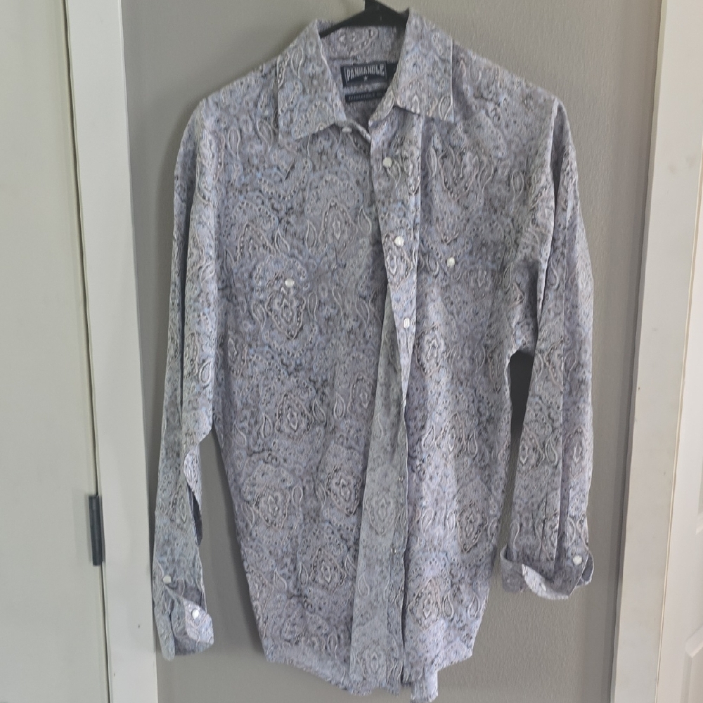 Panhandle Slim Blue Paisley Button Down Shirt